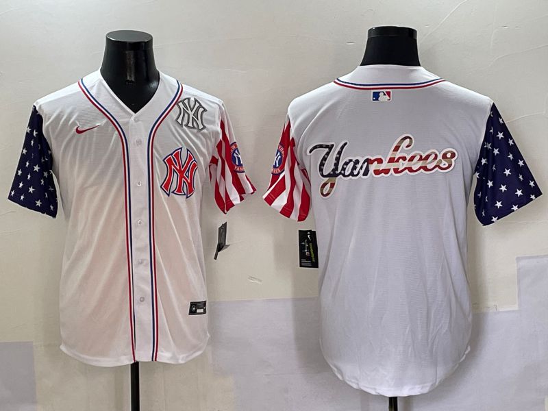 Men New York Yankees Blank White a generation of national flags Jointly Name 2025 Nike MLB Jersey style 12->new york yankees->MLB Jersey